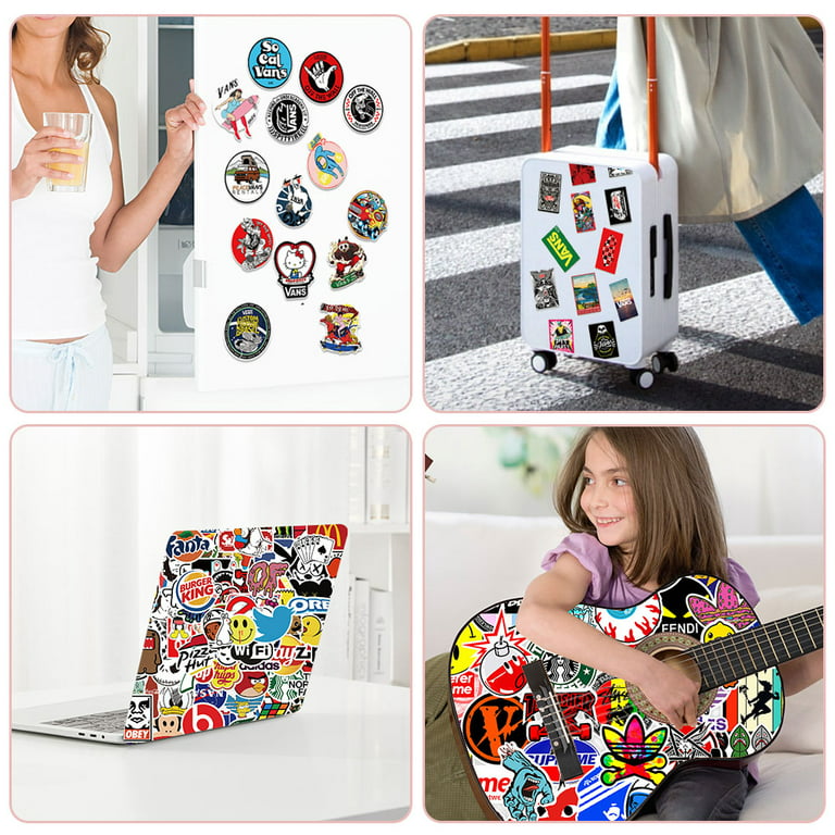 Cool Brand Stickers, 100PCS Fashion Skateboard Aufkleber, Coole