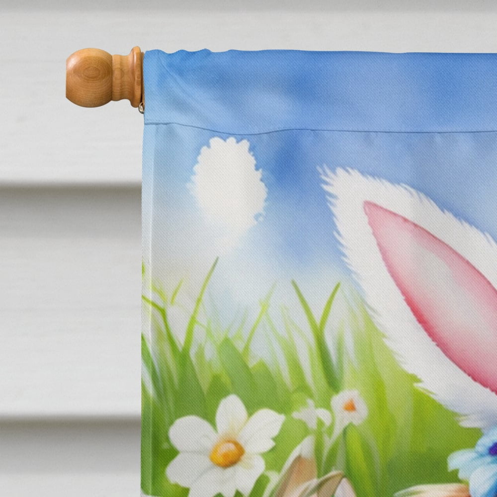 Japanese Chin Easter Egg Hunt House Flag 28 in x 40 in