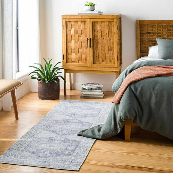 Hauteloom Rosman Hallway, Kitchen Machine Washable Runner Rug - Green, Blue, Beige - 2'7" x 10'