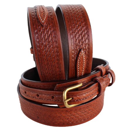 prorider weave tooled ranger belt basket western leather