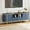 blue, variant on 70" TV Stand with Faux Marble Top, Luxury Media Console Table with Adjustable Shelves, Curved Profile Sliding Doors, Entertainment Center Fits TVs Up to 80 Inch for Living Room, Bedroom, Blue/Oak