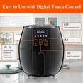 thumbnail image 4 of Sanptent 5.8 Quart Air Fryer, Black - Digital LED Touchscreen, Auto Shut-off, ETL Certified, 4 of 6