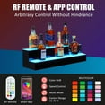 thumbnail image 2 of 2 Tier 16 Inch Bottle Display Shelf Bar Shelves with Remote & App Control 16 Colors 4 Music Modes Acrylic Lighted Bottle Display for Liquor Shelves, 2 of 7