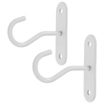 Soimiss 2Sets White Metal Ceiling Hooks for Hanging Plants Flowerpots Home Use Sturdy