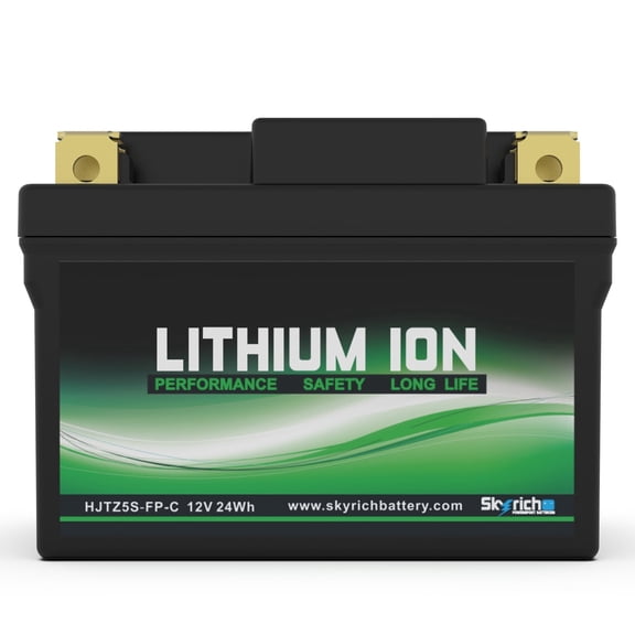 Skyrich HJTZ5S‑FP‑C LiFePO4 Motorcycle Powersport Battery, 12V 2Ah 120CCA, Replaces YTZ5S, Genuine OEM Part,Off‑Road Motocross Battery Compatible with KTM Freeride, Sherco, Triumph