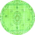 thumbnail image 1 of Ahgly Company Indoor Round Abstract Green Contemporary Area Rugs, 4' Round, 1 of 1