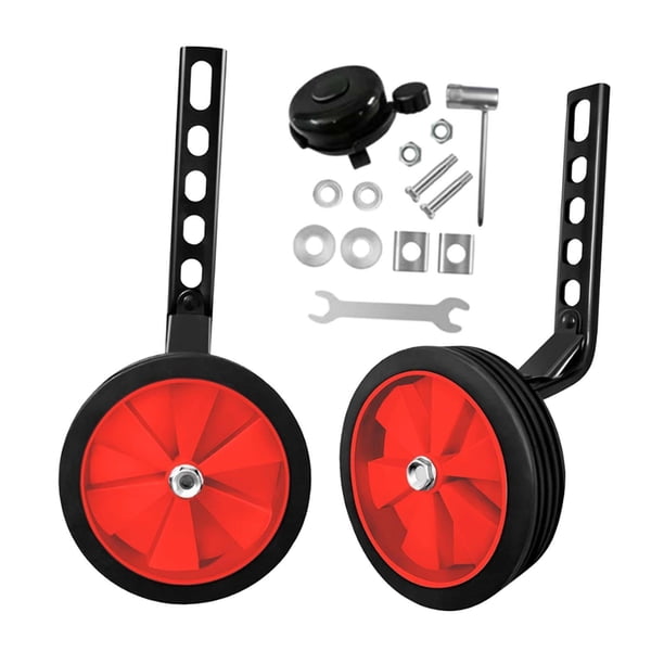 Ruedines de entrenamiento para bicicletas infantiles, repuesto ligero para bicicletas rojo