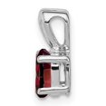thumbnail image 4 of Sterling Silver Rhodium-Plated Garnet Pendant, 4 of 4
