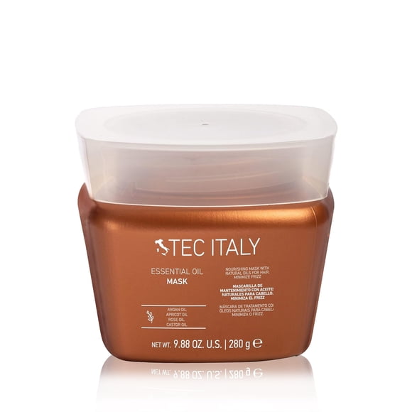 TEC ITALY Essential Oil Mask 300 ml – Mascarilla Capilar con Aceites Naturales para Humectación Profunda, Suavidad y Luminosidad – Mejora Peinabilidad, Desenreda y Nutre