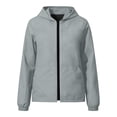 thumbnail image 6 of Wlynlyn Girls Rain Jacket Waterproof Hooded Raincoats Outdoor School Daily Travel Lightweight Windbreaker Raincoat(Gray,15-16 Years), 6 of 8