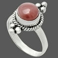thumbnail image 2 of Natural Guava Quartz - Brazil 925 Sterling Silver Ring s.7 Jewelry R-1127 SDR243770, 2 of 5