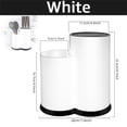 thumbnail image 3 of Knife Holder Kitchen 2-in-1 Universal Block without Knives Silverware Storage Stand with Drain Hole,for Countertop and Cabinet Drawer,White, 3 of 6