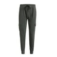 thumbnail image 4 of Yuemengxuan Popular Solid Color High Waist Ankle Banded Pants with Drawstring and Pockets, 4 of 9