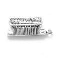 thumbnail image 1 of Sterling Silver 24" 1.2mm Box Chain 3D Covered Wooden Bridge Pendant Necklace, 1 of 2