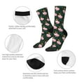 thumbnail image 3 of Logiee Pink Sleeping Fox Print Adult Socks for Men & Women,Calf Socks, Ankle Socks,Boots Socks,Breathable Casual Sock,Unisex Crew Socks, 3 of 6