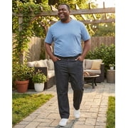 Turtle Bay New York Mens Comfort Fit Casual Elastic Waist Pull on Jeans in Denim (Plus Sizes)