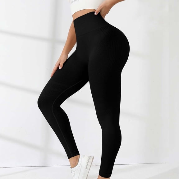 Seductiva Black Clothing Womens Yoga Sweatpants Women's High Waist Yoga Pants with Pockets - Thick Workout Leggings for Running, Gym & Training | Non See-Through Nylon-Spandex Tights