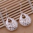 thumbnail image 2 of Droplet Silver Filigree Cage Matching Necklace and Earrings Set, 2 of 3