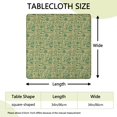thumbnail image 2 of Green Bigfoot and Text Pattern Square Fitted Tablecloth with Elastic Edge,Square Table Cover,Washable Elastic Table Cover for Home Kitchen Party Decor 34"x34", 2 of 6