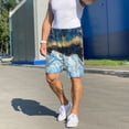 thumbnail image 7 of Kdxio Blue Marble Print Mens Sleep Shorts Bottoms Soft Comfy Pajama Wear Pants with Drawstring Pockets, 7 of 7
