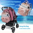 thumbnail image 4 of Mochila pañalera Jeryswet para bebé 43 x 24 x 30 cm impermeable, 4 of 7