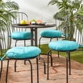 thumbnail image 2 of Greendale Home Fashions AZ6816S4-TEAL 15 in. Round Outdoor Bistro Chair Cushion, Teal - Set of 4, 2 of 6