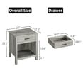 thumbnail image 2 of 2PCS Nightstand, Side Table with Drawer and Storage Shelf, Modern End Table, Bedside Table End Table for Bedroom, Living Room, 2 of 5