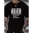 thumbnail image 1 of T-Shirt Homme Stylé avec Slogan Unique - Décontracté, Respirant, Col Rond, Parfait pour Toutes les Saisons, 1 of 5