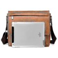 thumbnail image 4 of Weixier D246 Men#39;s Travel Messenger Office Crossbody Bag Tablet Briefcase Computer College Satchel Bag - Light Brown, 4 of 4