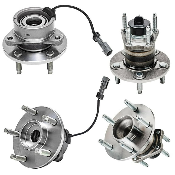 Detroit Axle - 4pc Wheel Bearing Hubs for Chevy Cobalt HHR Pontiac G5 Pursuit Saturn Ion, 4 Front and Rear Wheel Bearing and Hubs Replacement