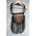 thumbnail image 3 of Fringed Leather Waist Belt with Embellishments, 92-132 cm Hips Fit, 3 of 12