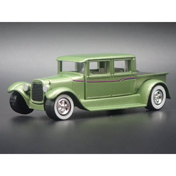 Open Box 1929 29 FORD CREW CAB PICKUP TRUCK GREEN 1:64 SCALE DIORAMA DIECAST MODEL CAR