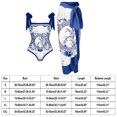 thumbnail image 3 of 2 piezas de traje de baño de playa para mujer con cordones y vestido para deportes acuáticos (L azul blanco) Sywqhk Para Estrenar, 3 of 3