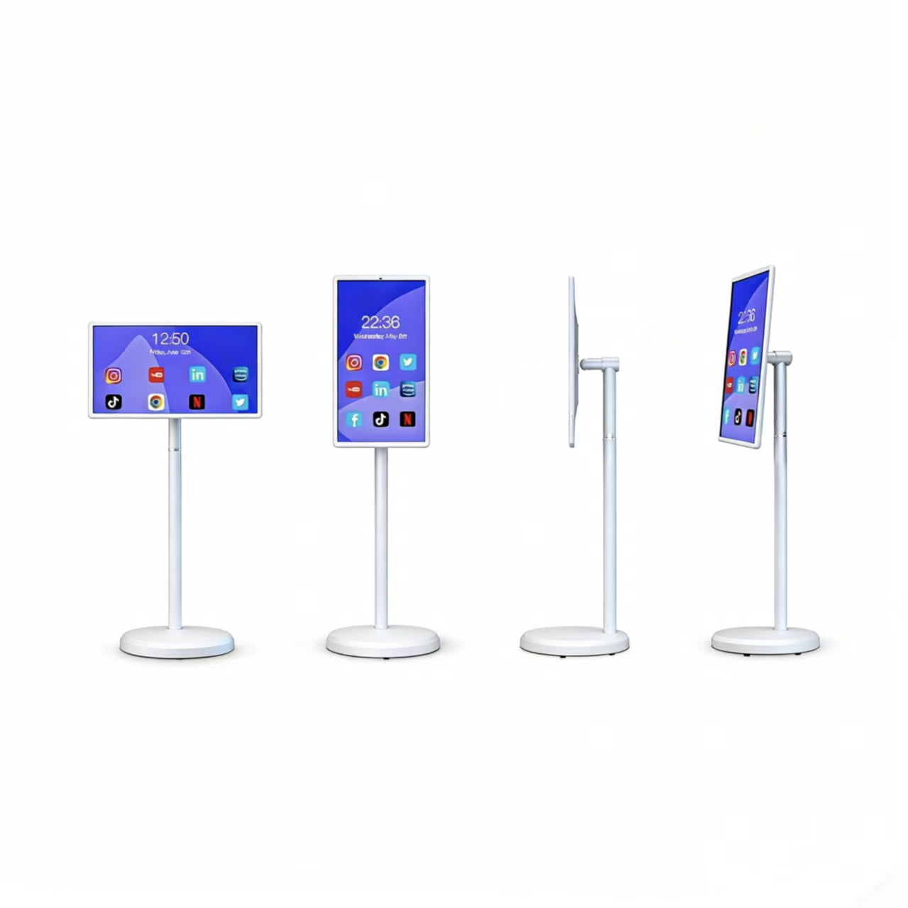 21.5" Portable Touchscreen Smart TV, FHD 1080p, Android, 4+64GB, Built-in 6000mAh Battery, For Indoor/Outdoor Use, Rotating Screen