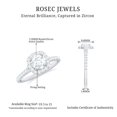 thumbnail image 5 of Rosec Jewels Cubic Zirconia Designer Engagement Ring with Floating Halo for Women, 18K White Gold, US 4.50, 5 of 8