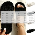 thumbnail image 3 of FITORON Womens Open Toe Fuzzy Slide Slippers - Striped Plush Black,Size 5.5-6, 3 of 6
