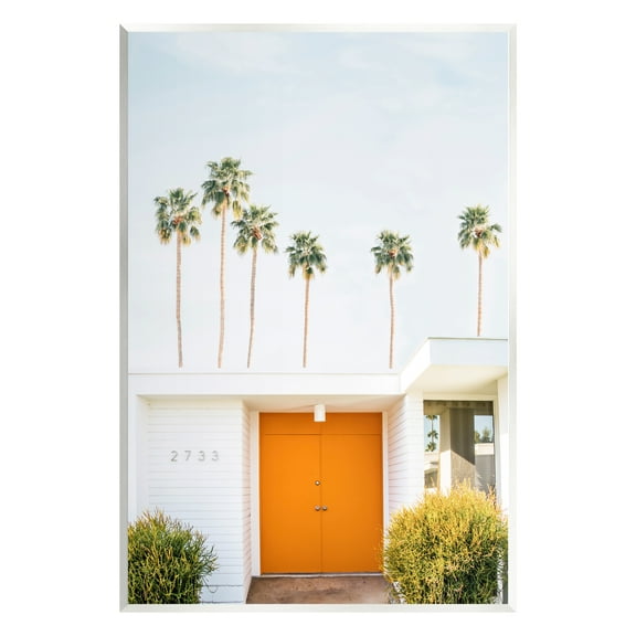 Stupell Industries Palm Springs Orange Door Botanical & Floral Photography Unframed Art Print Wall Art, 10 x 15
