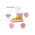 thumbnail image 3 of JOSINY Women's Snow Boots,Classic Fur Lined Ankle Bootie Warm Short, Color Pink - Size: 10, 3 of 5