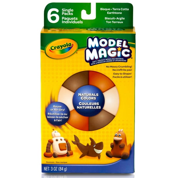 Crayola Model Magic Clay Alternative For Kids In Natural Colors, 6