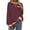 Wine, variant on Lenpel Women's Striped Sweatshirts Loose Long Sleeve Crew Neck Color Block Pullover Tops Trendy Fall Clothes