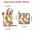 thumbnail image 2 of Cauagu Hawaiian Pineappl Print Oven Mitts and Pot Holders 4 pcs Set,Extra Thicken Long Kitchen Oven Glove Potholders BBQ Gloves-Oven Mitts and Pot Holders(11 Inch), 2 of 6