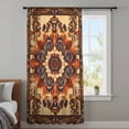 thumbnail image 4 of Bohemian Flower Sheer Curtains 54 Inches Long, Boho Tribal Colorful Distressed Printed Light Filering Curtains, Breathable Simi Curtain Privacy Drapes for Kitchen Bathroom Small Window Treatment, 4 of 9