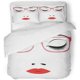 thumbnail image 1 of Juego de ropa de cama de 3 Piezas ABPHQTO Mujer abstracta roja Ojos Cerrados Gafas Funda nórdica negra Twin Size con 2 fundas de almohada, 1 of 1