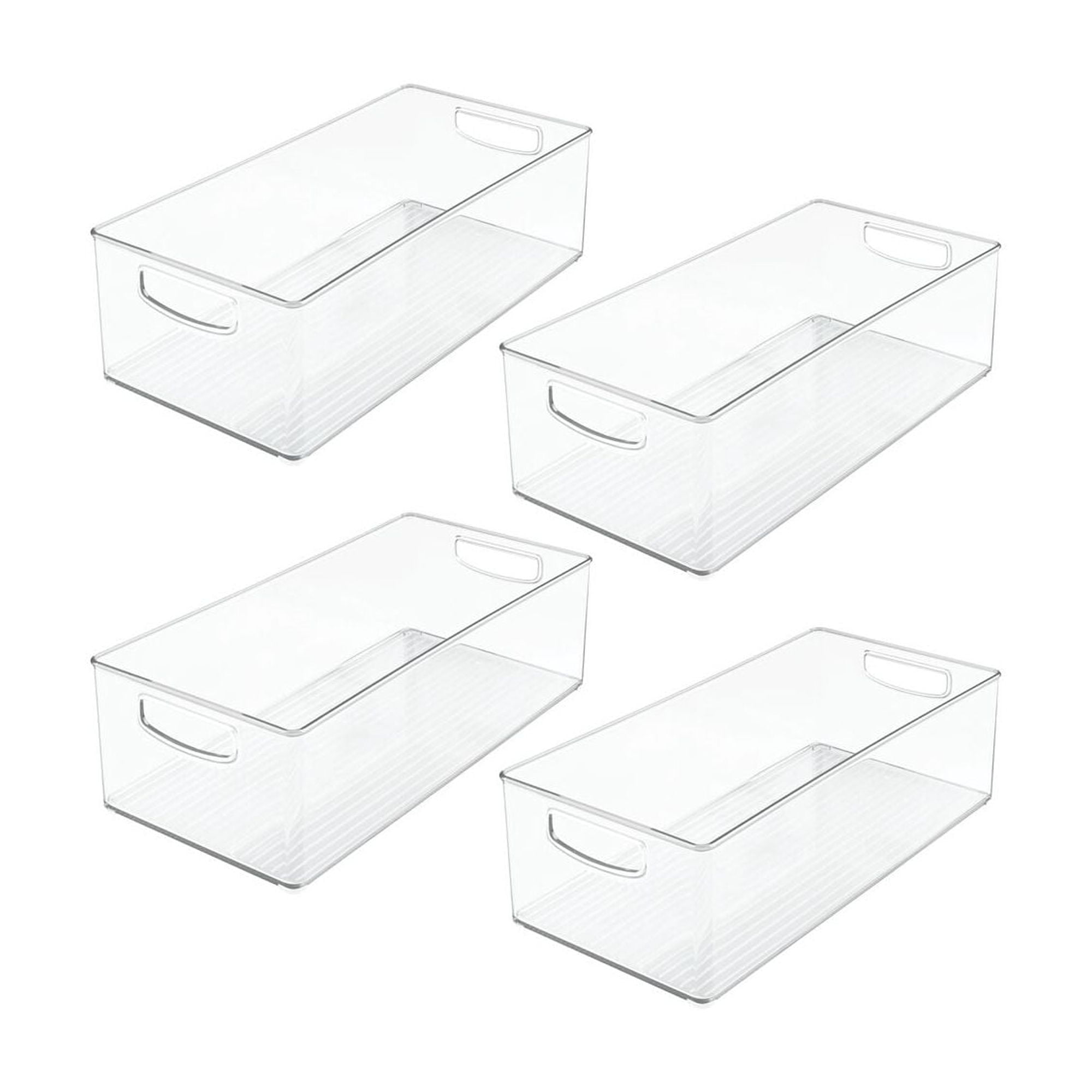 iDesign RPET Linus Deep Drawer Binz 16in x 8in x 5in, Set of 4