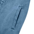 thumbnail image 4 of AherBiu Jean Cardigan for Women Button down V Neck Collarless Long Sleeve Oversized Denim Jacket with Pockets(XX-Large,Sky Blue), 4 of 7