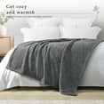 thumbnail image 4 of Exclusivo Mezcla King Size Flannel Fleece Blanket, Super Soft Velvet Plush Bed Blanket, 90x104 Inches, Dark Grey, 4 of 8