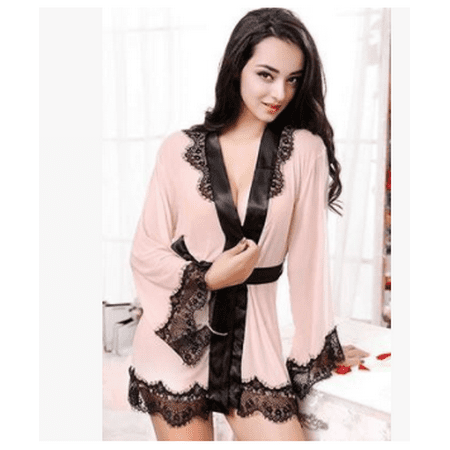 

Women s Sexy Lingerie Pajamas Stylish Charming Slim Fit Satin Lace Baby Doll Sleepwear