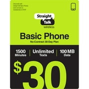 Straight Talk $30 Basic Flip Phone 30-Day Prepaid Plan e-PIN Top Up (Email Delivery)
