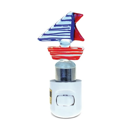 

Puzzled Boat Handcraft Art Glass Decorative Night Light Home Décor - Boats Theme - Unique and Elegant Gift