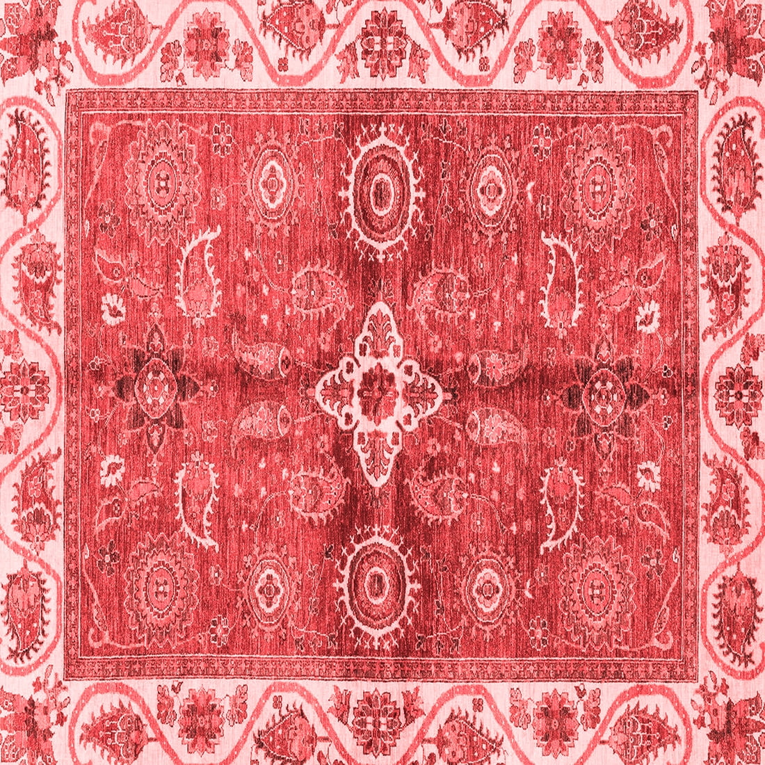 Small Red Rug Square Ahgly Company Machine Washable Indoor Square Oriental Red Traditional ...